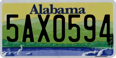AL license plate 5AX0594