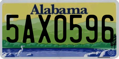 AL license plate 5AX0596