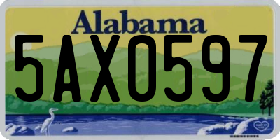 AL license plate 5AX0597