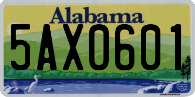 AL license plate 5AX0601