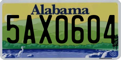 AL license plate 5AX0604