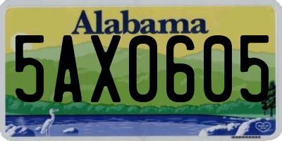 AL license plate 5AX0605