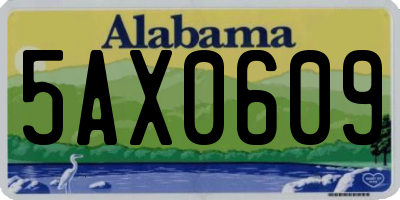 AL license plate 5AX0609
