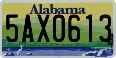 AL license plate 5AX0613