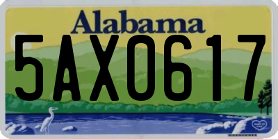 AL license plate 5AX0617