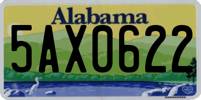 AL license plate 5AX0622