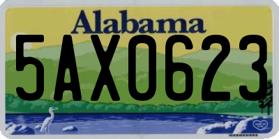 AL license plate 5AX0623