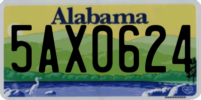 AL license plate 5AX0624