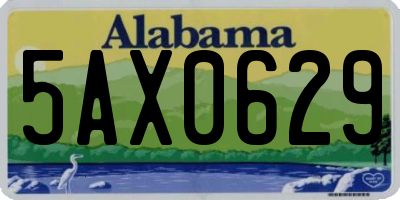 AL license plate 5AX0629