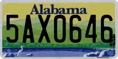 AL license plate 5AX0646