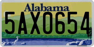 AL license plate 5AX0654