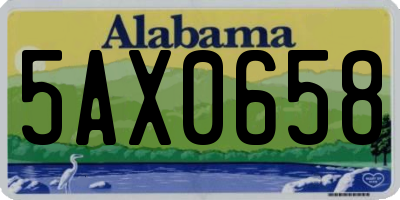 AL license plate 5AX0658