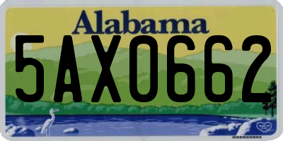 AL license plate 5AX0662