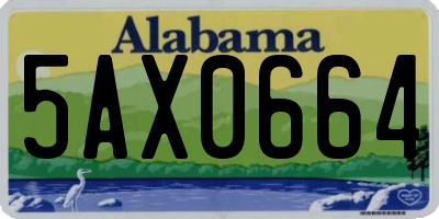 AL license plate 5AX0664