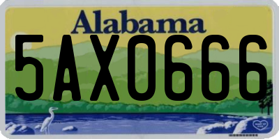 AL license plate 5AX0666