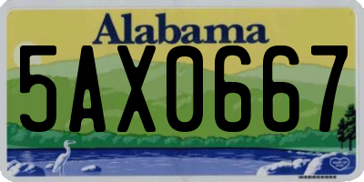AL license plate 5AX0667
