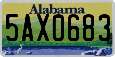 AL license plate 5AX0683