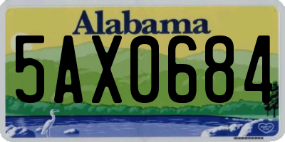 AL license plate 5AX0684