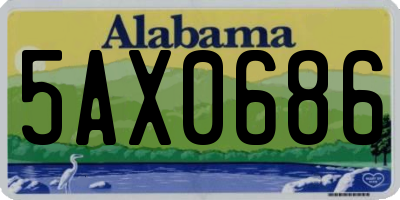 AL license plate 5AX0686