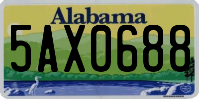 AL license plate 5AX0688