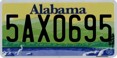 AL license plate 5AX0695