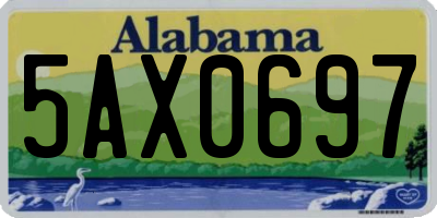 AL license plate 5AX0697