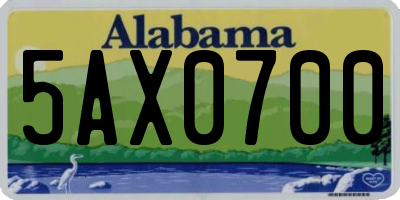 AL license plate 5AX0700