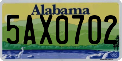 AL license plate 5AX0702