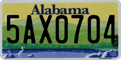 AL license plate 5AX0704
