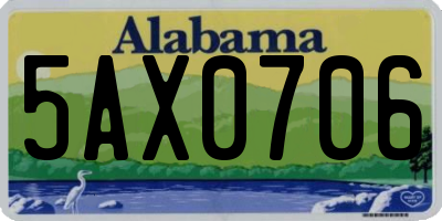 AL license plate 5AX0706