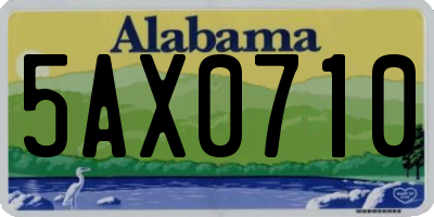 AL license plate 5AX0710