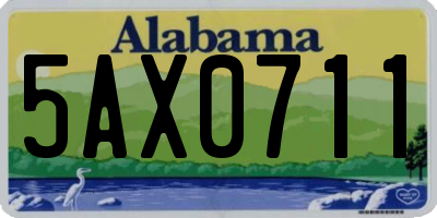 AL license plate 5AX0711