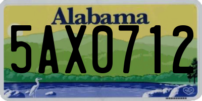 AL license plate 5AX0712