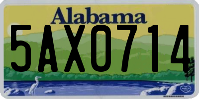 AL license plate 5AX0714