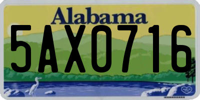 AL license plate 5AX0716