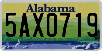AL license plate 5AX0719