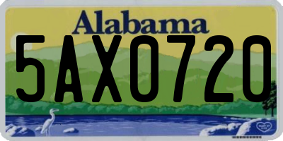AL license plate 5AX0720