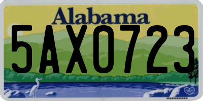 AL license plate 5AX0723