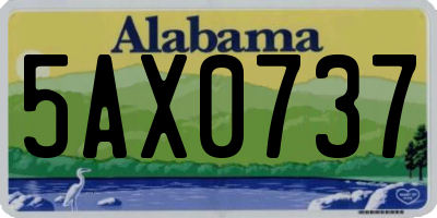 AL license plate 5AX0737