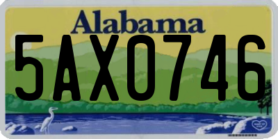 AL license plate 5AX0746