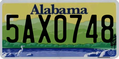 AL license plate 5AX0748