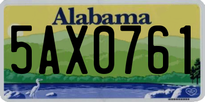 AL license plate 5AX0761