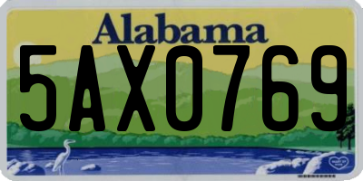 AL license plate 5AX0769