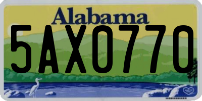 AL license plate 5AX0770