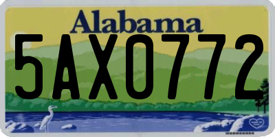 AL license plate 5AX0772