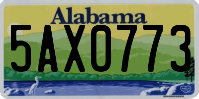 AL license plate 5AX0773