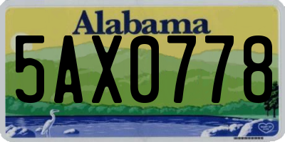 AL license plate 5AX0778