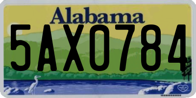 AL license plate 5AX0784