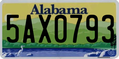 AL license plate 5AX0793
