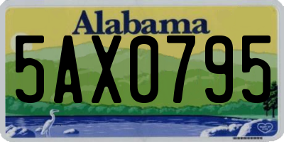AL license plate 5AX0795